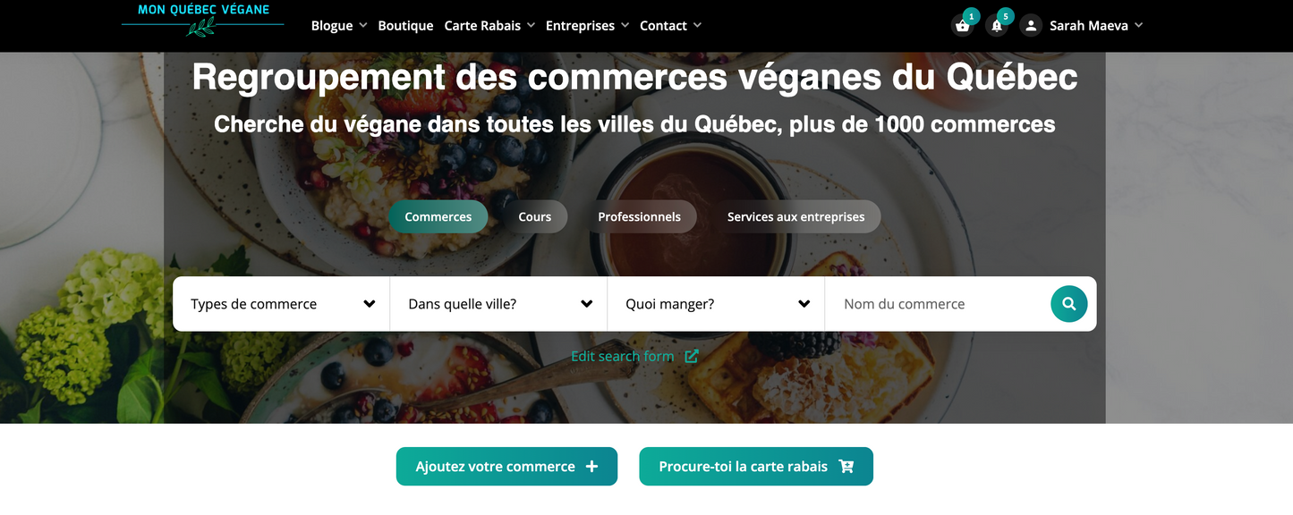 Partenaires rabais : Logo de votre compagnie et Page web sur notre répertoire